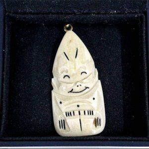Billiken- Vintage 50 Year Old Inuit Walrus Tusk Pendant